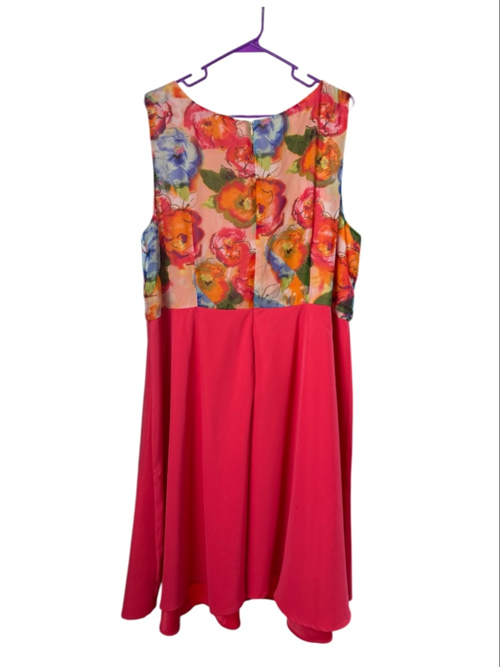 ALYX New With Tags Floral Mix Media Fit & Flare Dress - Size 22W - Picture 2 of 6